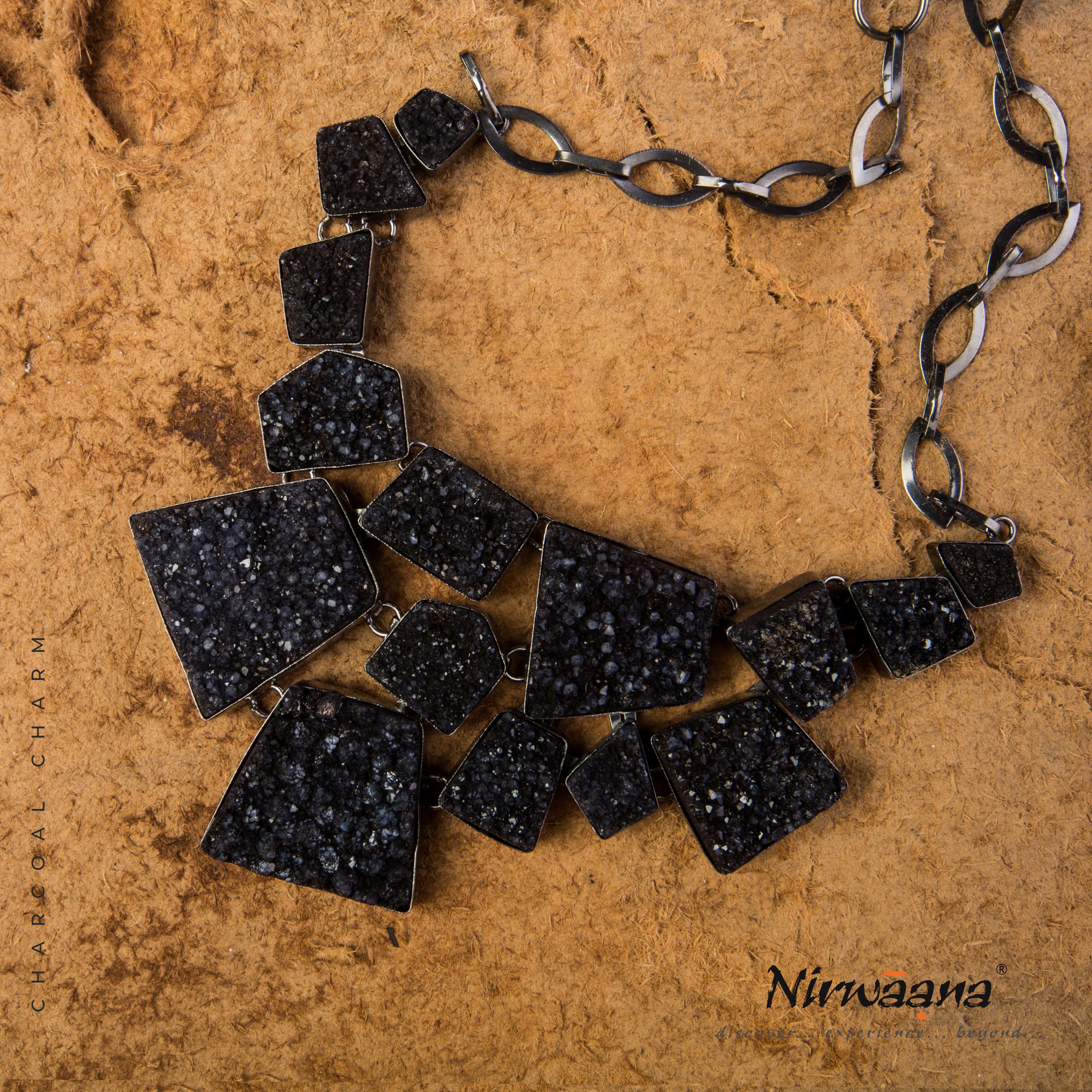 chunky black neckpiece by Nirwaana