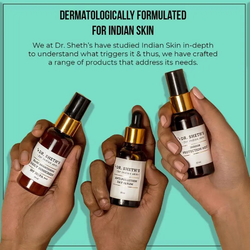 three hands holding Dr Sheths products