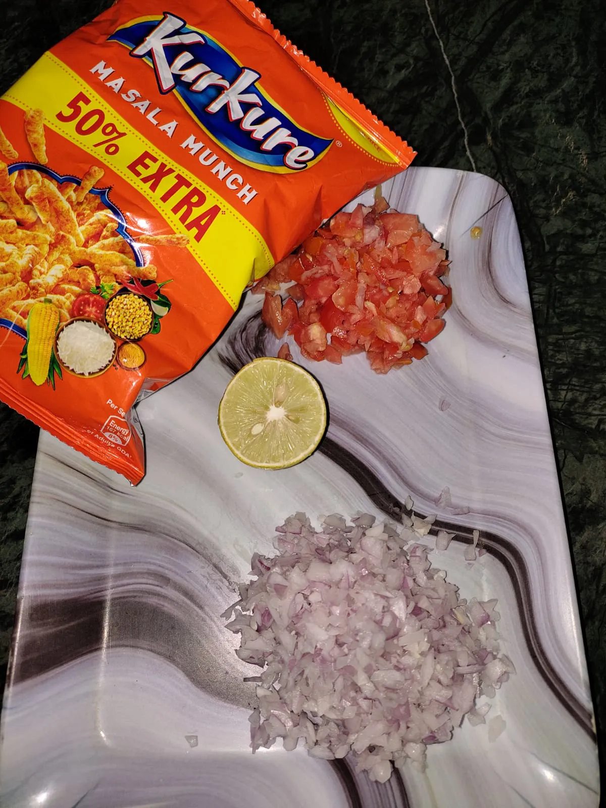 Ingredients for kurkure masala snack