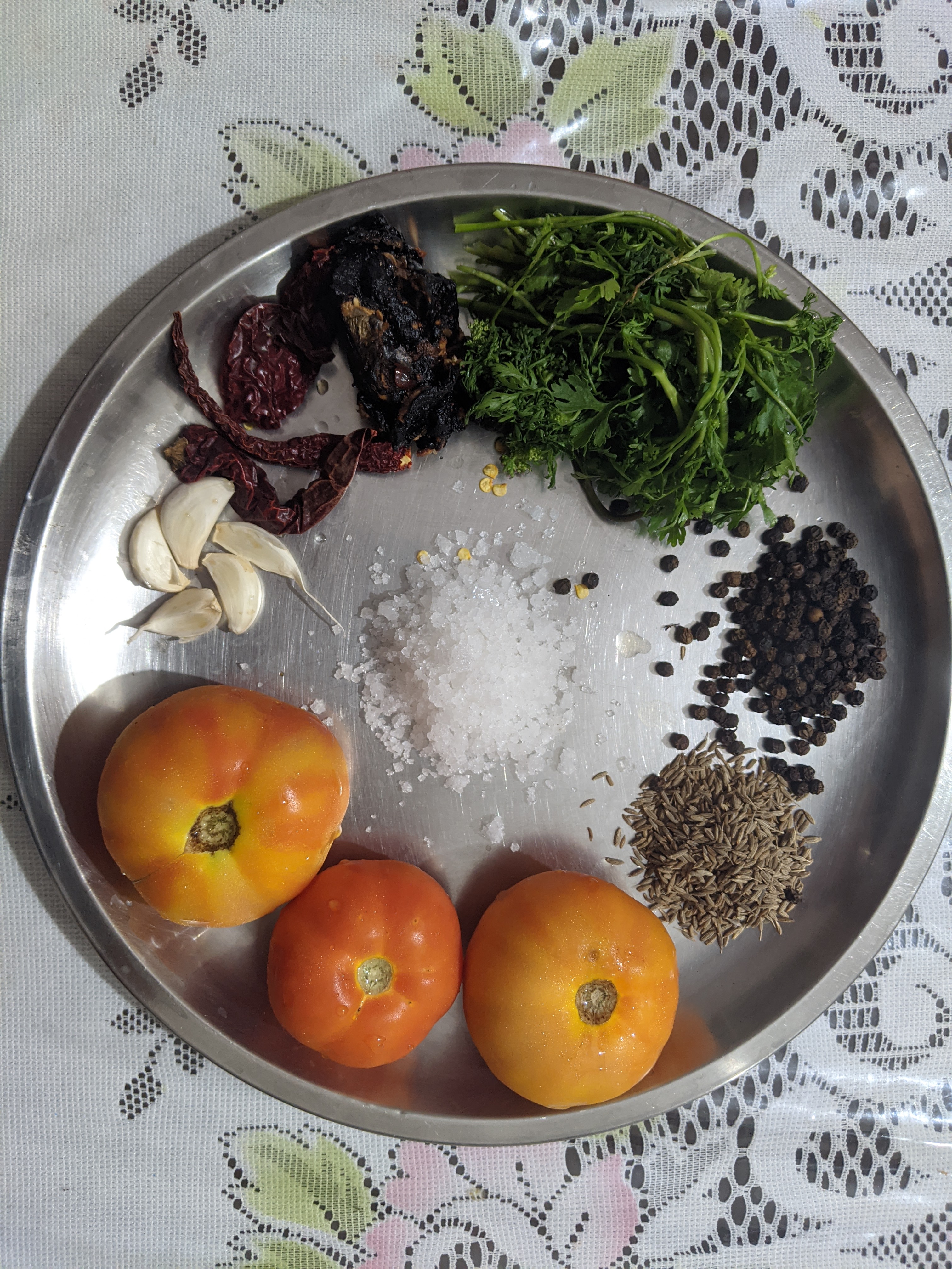 ingredients for rasam paste