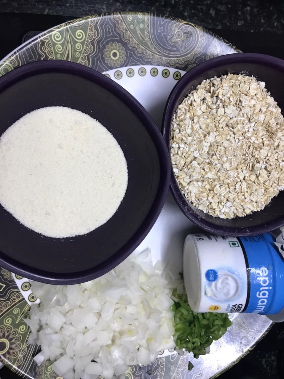 Ingredients for healthy oats chilla