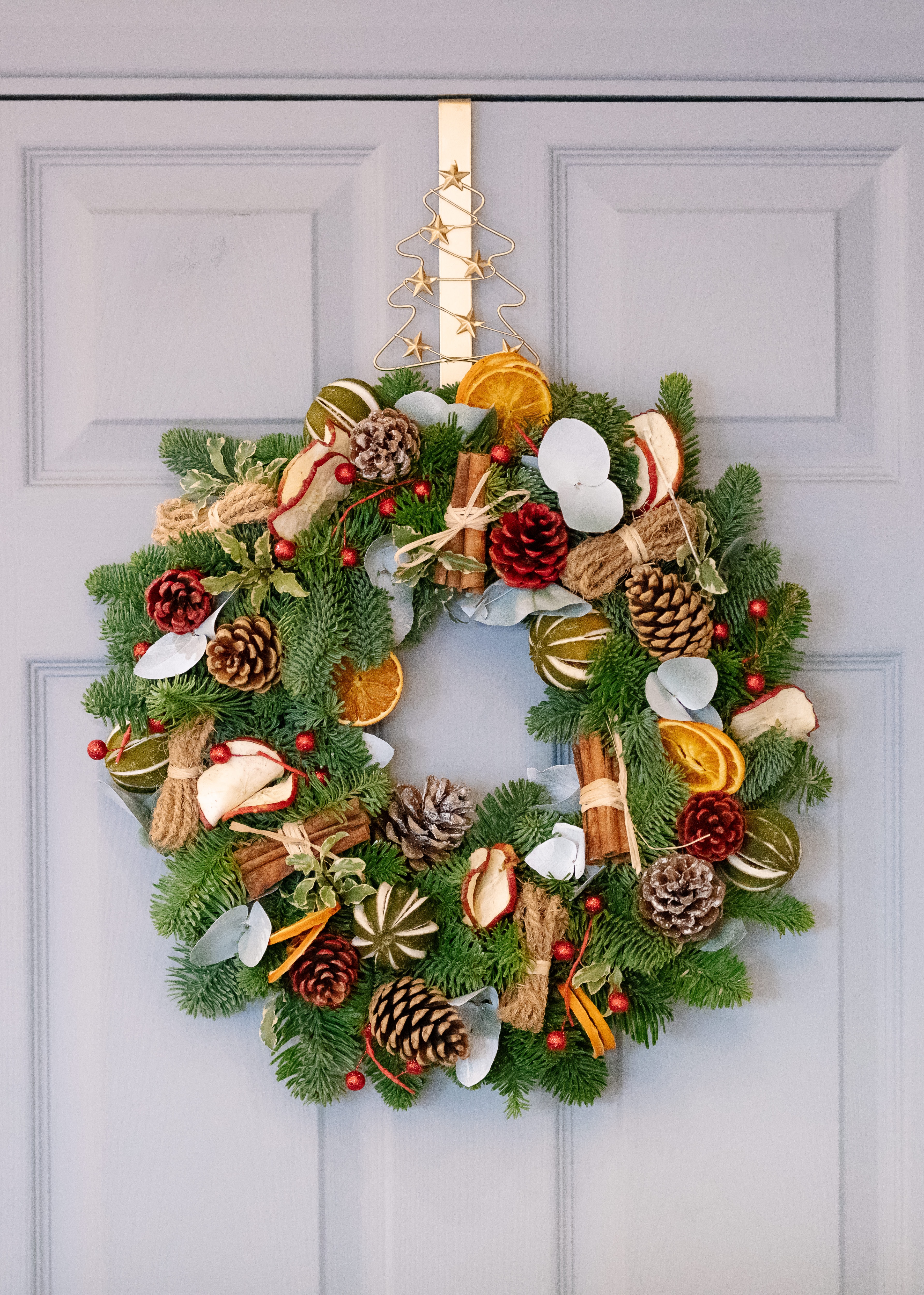 Christmas Wreath on a house door
