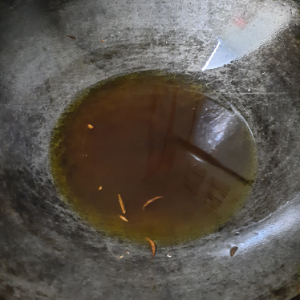 oil in a pan