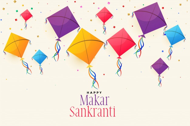 Lots of kites and wishing Happy Makar Sankranti